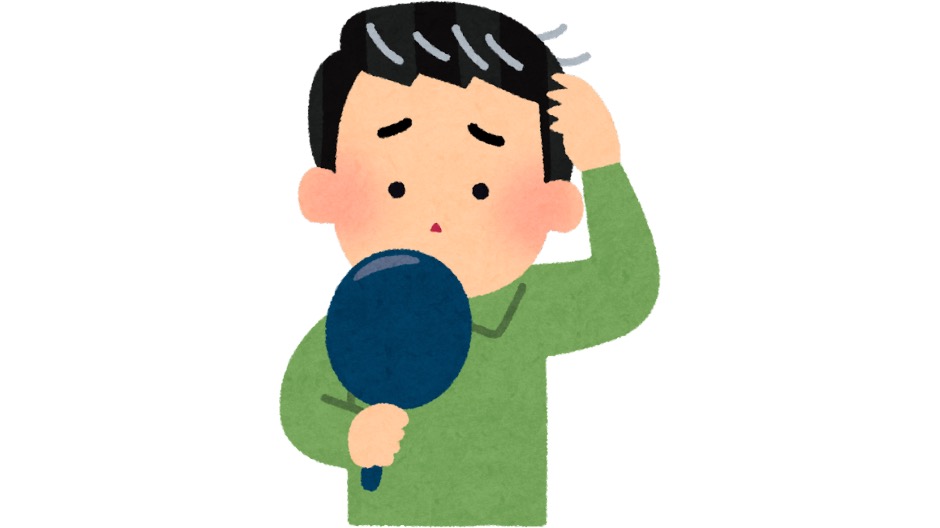 白髪に悩む男性